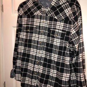 Button front flannel shirt